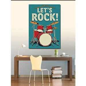Kanvas Tablo Let’s Rock Ve Davul Seti 50x70 cm