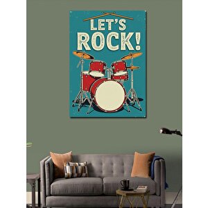 Kanvas Tablo Let’s Rock Ve Davul Seti 50x70 cm