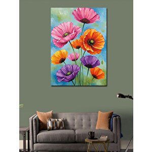 Kanvas Tablo Renkli Gelincikler Ve Bahar Hissi 70x100 cm