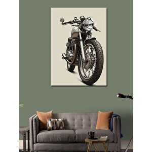 Kanvas Tablo Minimalist Motosiklet Deseni 50x70 cm