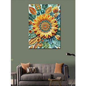 Kanvas Tablo Renkli Mandala Deseni 100x140 cm