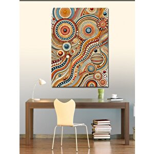 Kanvas Tablo Paisley Desen Ve Sıcak Tonlar 50x70 cm