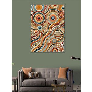 Kanvas Tablo Paisley Desen Ve Sıcak Tonlar 50x70 cm