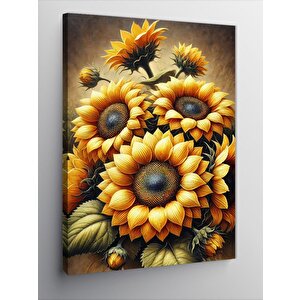 Kanvas Tablo Ayçiçekleri Ve Doğanın Canlılığı 100x140 cm
