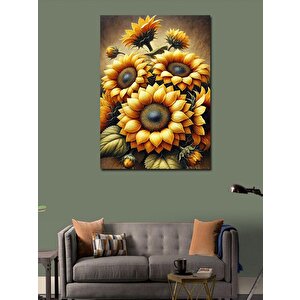 Kanvas Tablo Ayçiçekleri Ve Doğanın Canlılığı 100x140 cm