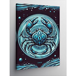 Kanvas Tablo Yengeç Ve Su Deseni 70x100 cm