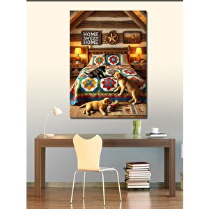 Kanvas Tablo Evin Sıcak Yatağı 100x140 cm