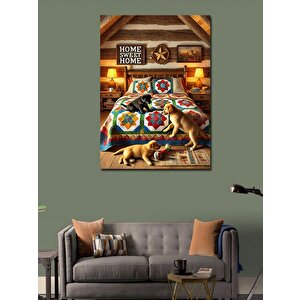 Kanvas Tablo Evin Sıcak Yatağı 100x140 cm
