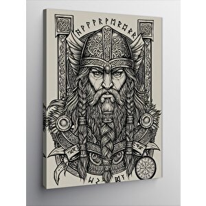 Kanvas Tablo Viking Portresi 100x140 cm
