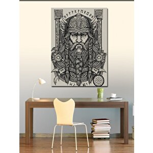 Kanvas Tablo Viking Portresi 100x140 cm