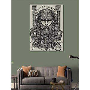 Kanvas Tablo Viking Portresi 100x140 cm