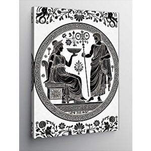 Kanvas Tablo Antik Yunan Deseni 70x100 cm
