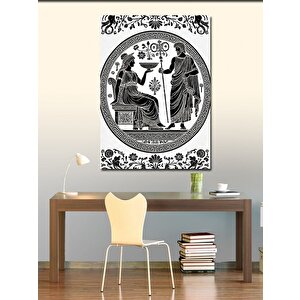 Kanvas Tablo Antik Yunan Deseni 70x100 cm