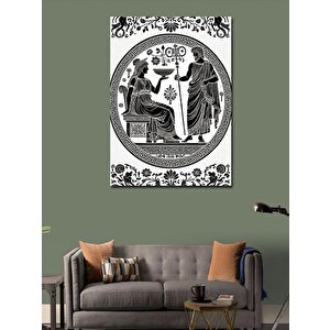 Kanvas Tablo Antik Yunan Deseni 70x100 cm