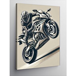 Kanvas Tablo Hızlı Motosiklet 70x100 cm