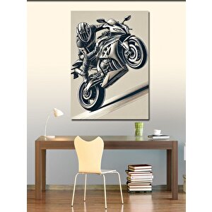 Kanvas Tablo Hızlı Motosiklet 100x140 cm