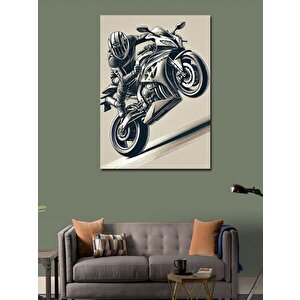 Kanvas Tablo Hızlı Motosiklet 100x140 cm