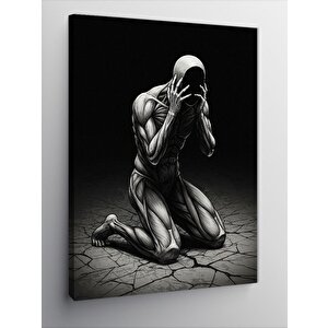 Kanvas Tablo Düşünen Figür Tasarımı 100x140 cm