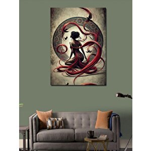 Kanvas Tablo Ejderha Ve Kılıç Figürü 70x100 cm