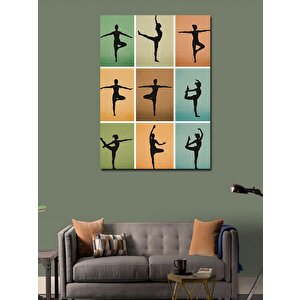 Kanvas Tablo Yoga Pozları Ve Minimal Sanat 100x140 cm