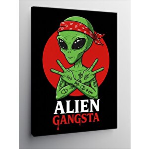 Kanvas Tablo Alien Gangsta Figürü 70x100 cm