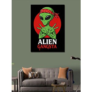 Kanvas Tablo Alien Gangsta Figürü 70x100 cm