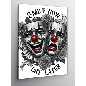 Kanvas Tablo Gülen Ve Ağlayan Maskeler 70x100 cm