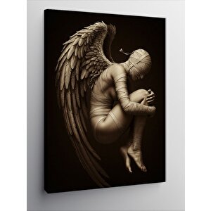 Kanvas Tablo Kanatlı İnsan Heykeli 100x140 cm