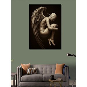 Kanvas Tablo Kanatlı İnsan Heykeli 100x140 cm