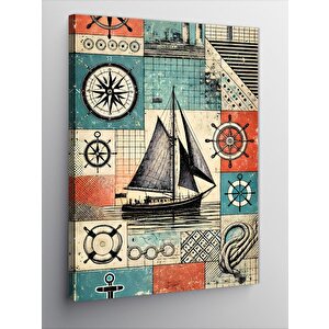 Kanvas Tablo Yelkenli Ve Nautical Teması 100x140 cm
