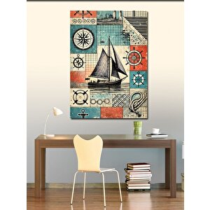 Kanvas Tablo Yelkenli Ve Nautical Teması 100x140 cm