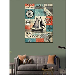 Kanvas Tablo Yelkenli Ve Nautical Teması 100x140 cm