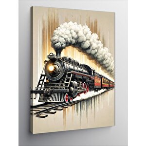 Kanvas Tablo Buharlı Tren Ve Seyahat 50x70 cm