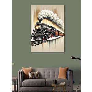 Kanvas Tablo Buharlı Tren Ve Seyahat 50x70 cm