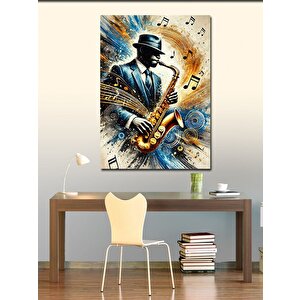Kanvas Tablo Saksafon Çalan Adam 100x140 cm