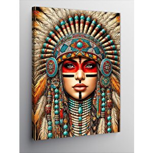 Kanvas Tablo Geleneksel Kızılderili Sanatı 50x70 cm