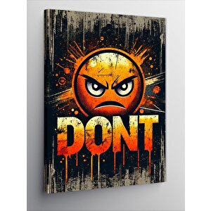 Kanvas Tablo "don't" Ve Öfkeli Yüz 100x140 cm