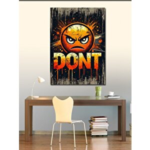 Kanvas Tablo "don't" Ve Öfkeli Yüz 100x140 cm