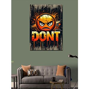 Kanvas Tablo "don't" Ve Öfkeli Yüz 100x140 cm