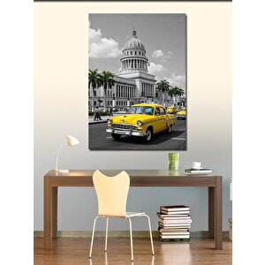Kanvas Tablo Küba Ve Sarı Taksi 50x70 cm