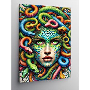 Kanvas Tablo Medusa Ve Yılan Figürü 50x70 cm
