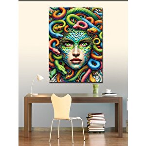 Kanvas Tablo Medusa Ve Yılan Figürü 50x70 cm