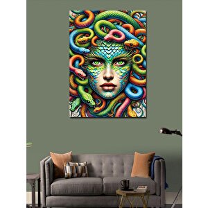 Kanvas Tablo Medusa Ve Yılan Figürü 50x70 cm