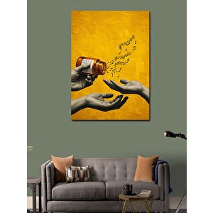 Kanvas Tablo Müziği Paylaşan Eller 50x70 cm