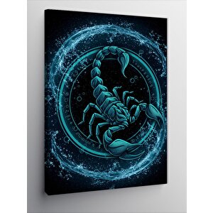 Kanvas Tablo Parlayan Akrep Motifi 50x70 cm