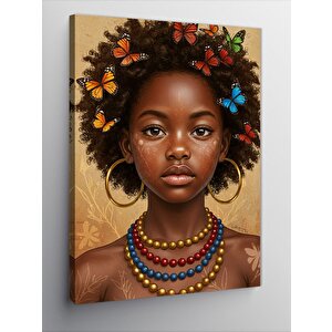 Kanvas Tablo Afrikalı Genç Kız Portresi 70x100 cm