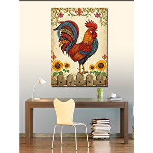 Kanvas Tablo Tavuk Ve Ayçiçekleri 50x70 cm