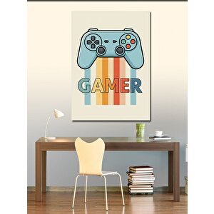 Kanvas Tablo Gamer Kontrolcü Deseni 70x100 cm