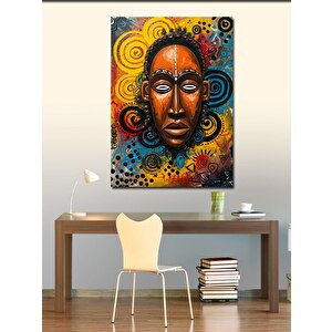 Kanvas Tablo Afrika Maskesi Çizimi 100x140 cm