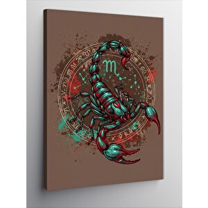 Kanvas Tablo Akrep Ve Astrolojik Simgeler 50x70 cm